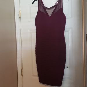 Calvin Klein boycon dress. Size 10. wine color
